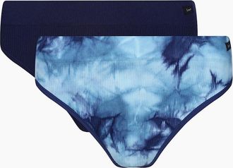 Lee Womens Ivella 2 Pack Tie Dye Brief - Blue - Size: 8 xs
