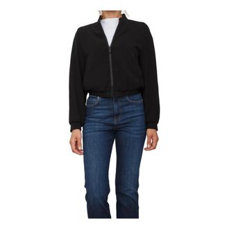 A|X Armani Exchange Jassen, Dames, Zwart, S, Polyester, Zwarte Blouson Jas 100% Polyester