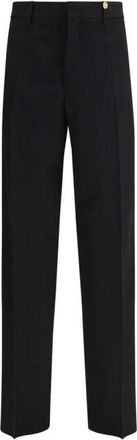 Versace Wolbroek - Heren - Straight fit broeken - Zwart - L - Wol - Broeken