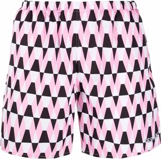 Yes I Am Zwembroek met geometrische print - Roze