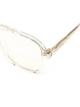 Saint Laurent Eyewear SL545 Clear-Lens Aviator Eyeglasses - Clear