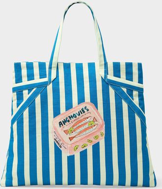 Simons Womens Colourful striped Tote Bag