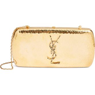 Saint Laurent Metal Evening Clutch in Gold at Nordstrom