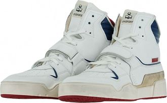 Isabel Marant Mens Trash Sneakers In White/ Blue/ Red