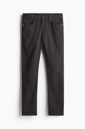 H&M Hose aus Baumwolltwill Slim Fit - Grau