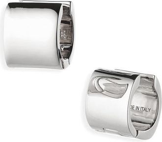 Toteme Petite Signature Hoop Earrings in Silver at Nordstrom