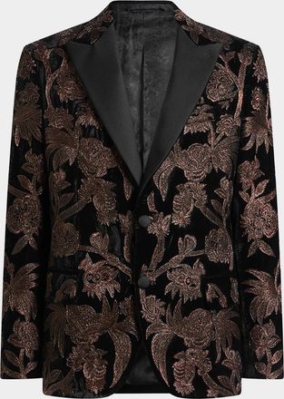 Etro Men & apos;s Paisley Jacquard Two-Button Dinner Jacket