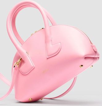 Patou Calf Leather Bowling Bag - Pink