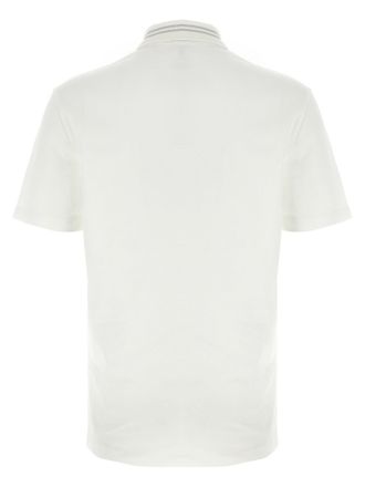 Versace Cotton Piqu&eacute; with Medusa Embroidery Polo Shirt - White