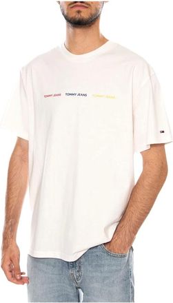 Tommy Hilfiger Camiseta con logo repetido - Tops - Hombre - Blanco - 2XL
