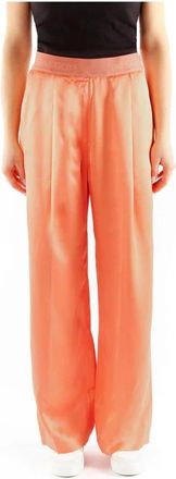 Stine Goya Wide Broeken - Dames - Wijde Broeken - Oranje - XS - Satijn - Broeken