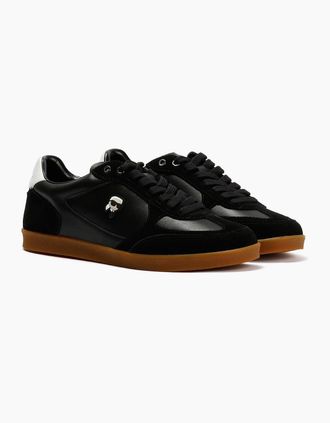 Karl Lagerfeld Womens Karl Lagerfeld Kandidate NFT Leather Womens Black Trainers - Size: 4