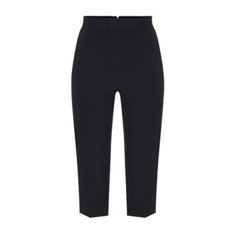 Elisabetta Franchi Lichte Cr&ecirc;pe Capri Broek - Dames - Vrijetijds broeken - Zwart - XL - Satijn - Broeken