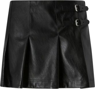 Pinko Pinko, Rokken, Dames, Zwart, M, Leer, Lederrokken