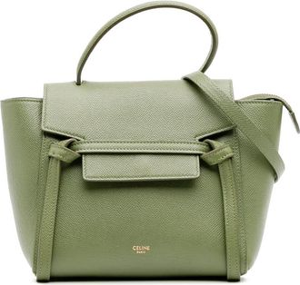 Celine Pre-owned Celine Nano Grained Calfskin Belt Bag Ladies S-CU-3199