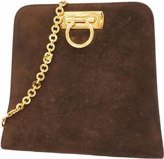 Ferragamo Suede Shoulder Bag (Pre-Owned)