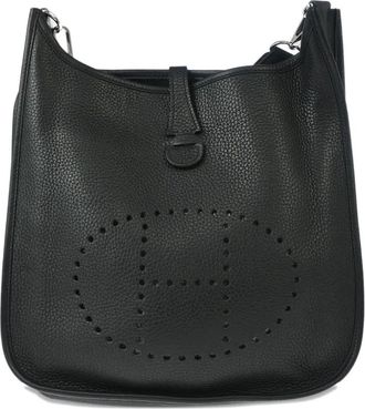 Herm&egrave;s 2017 PM Evelyne pebbled-grain shoulder bag - women - Calf Leather - One Size - Black