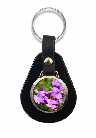 Generic Violet Flower Fob Keyring Birthday Gift R353