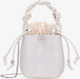 Ganni White Mini Bou Bucket Bag