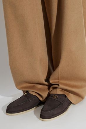 Tod's Suede Loafers Shoes, Womens, Brown