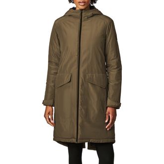Bernardo Insulated Hooded Raincoat in Olivia at Nordstrom Rack, Size Small