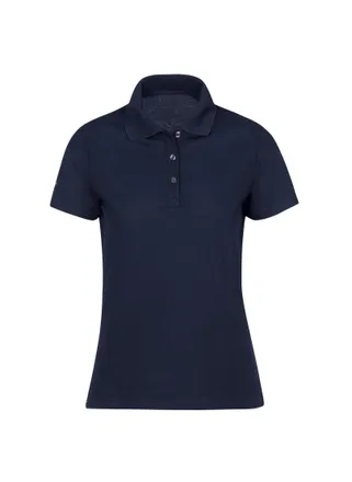 Trigema Poloshirt TRIGEMA TRIGEMA Poloshirt, Damen, Gr. XXL, blau (navy), 100% Baumwolle, Basic, Shirts Poloshirt
