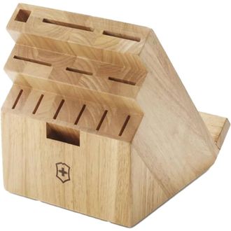 Victorinox by Swiss Army 13-Slot Swivel Knife Block with Cookbook Holder - Natural Wood