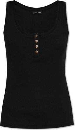 Anine Bing Dames, Tops, Zwart, Maat: M Katoen