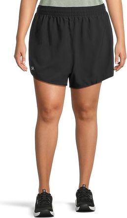 Under Armour Plus Size Fly By Shorts Womens Shorts Black/Black/Reflective : 1X, Polyester