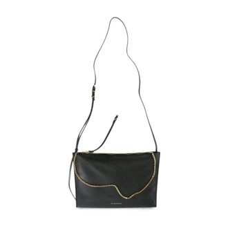 Givenchy Voyou Pouch Shiny Leather - female - Givenchy - Shoulder Bags - Black - ONE SIZE - Bags