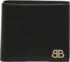Balenciaga Monaco Square Wallet - Heren - Portefeuilles - Zwart - ONE Size - Leer - Accessoires