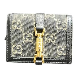 Gucci Pre-owned Wallets, female, Black, Size: ONE SIZE Pre-owned Jackie 1961 Leather Bifold Wallet