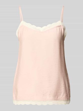 Jake*s Tr&auml;gertop aus Modal-Mix mit Spitzenbesatz in Fuchsia, Gr&ouml;&szlig;e 32