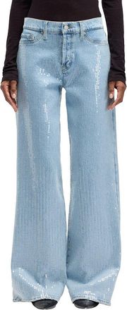 7 For All Mankind Lotta Shimmer Wide Leg Jean
