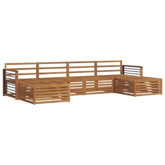 vidaXL Juegos De Sof&aacute;s 6 Pcs Natural Madera De Acacia S&oacute;lida Vidaxl