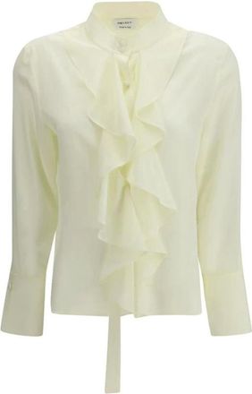 Alexander McQueen Alexander McQueen, Shirts, female, White, Size: XS Silk Shirt