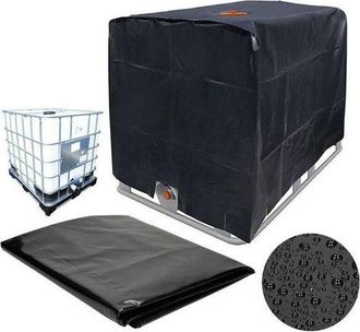 OEM Lona Ulisem Para Dep&oacute;sito Ibc De 1000 L, 116 X 100 X 120 Cm, Resistente A Los Rayos Uv Y A La Lluvia (negra)