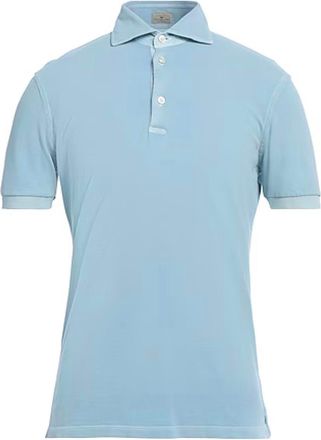 Sonrisa Mens Pique Polo Shirt In Sky Blue