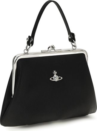 Vivienne Westwood Womens Granny Handbag Black Polyurethane; Cotton Handbags Hand Bags
