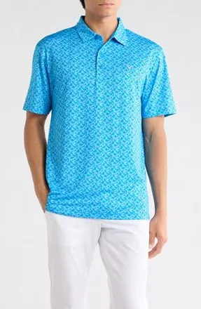 Callaway Floral Block Golf Polo in Brilliant Blue at Nordstrom Rack, Size Xx-Large