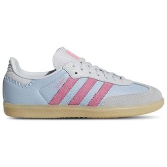 adidas Girls adidas Originals Samba - Girls Grade School Shoes Blue/Pink/Brown Size 3.5