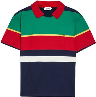Versace Striped Layered Cotton T-shirt - Multicoloured 1 - XL