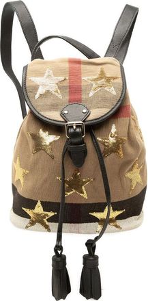 Burberry Pre-owned Burberry Mega Check Canvas Star Sequin Backpack Unisex JXLN7K503QP4HX0L
