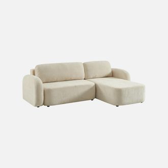 Sweeek Sof&aacute; Cama Esquinero De Tela Con Arc&oacute;n, 3 Plazas