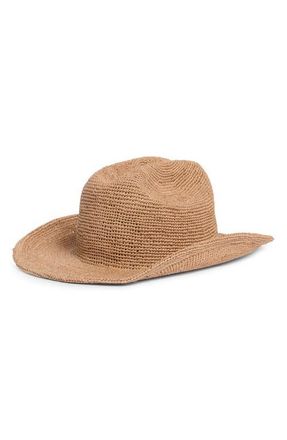 Brixton Odessa Packable Straw Cowboy Hat in Italian Clay at Nordstrom, Size X-Small