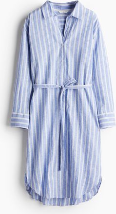 H&M Blusenkleid aus Leinenmix - Blue