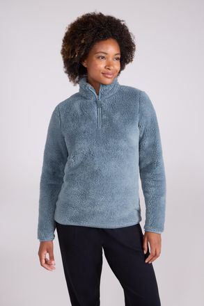 Mountain Warehouse Dames/Dames Teddy Fleece Quarter Zip Fleece Top (Munt)