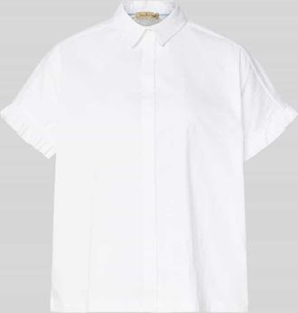 Smith & Soul Regular Fit Bluse mit verdeckter Knopfleiste in Weiss, Gr&ouml;&szlig;e XXL