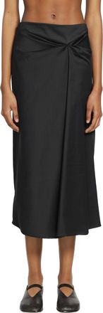 Max Mara Cotton Satin Midi Skirt