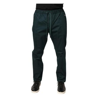 Dolce & Gabbana Slim-fit Trousers, male, Green, Size: 4XL Jogger Pants